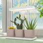 Lampă pentru Plante cu 42 de Lumini LED și 3 Vase 45x18.8x47.8 cm Alb