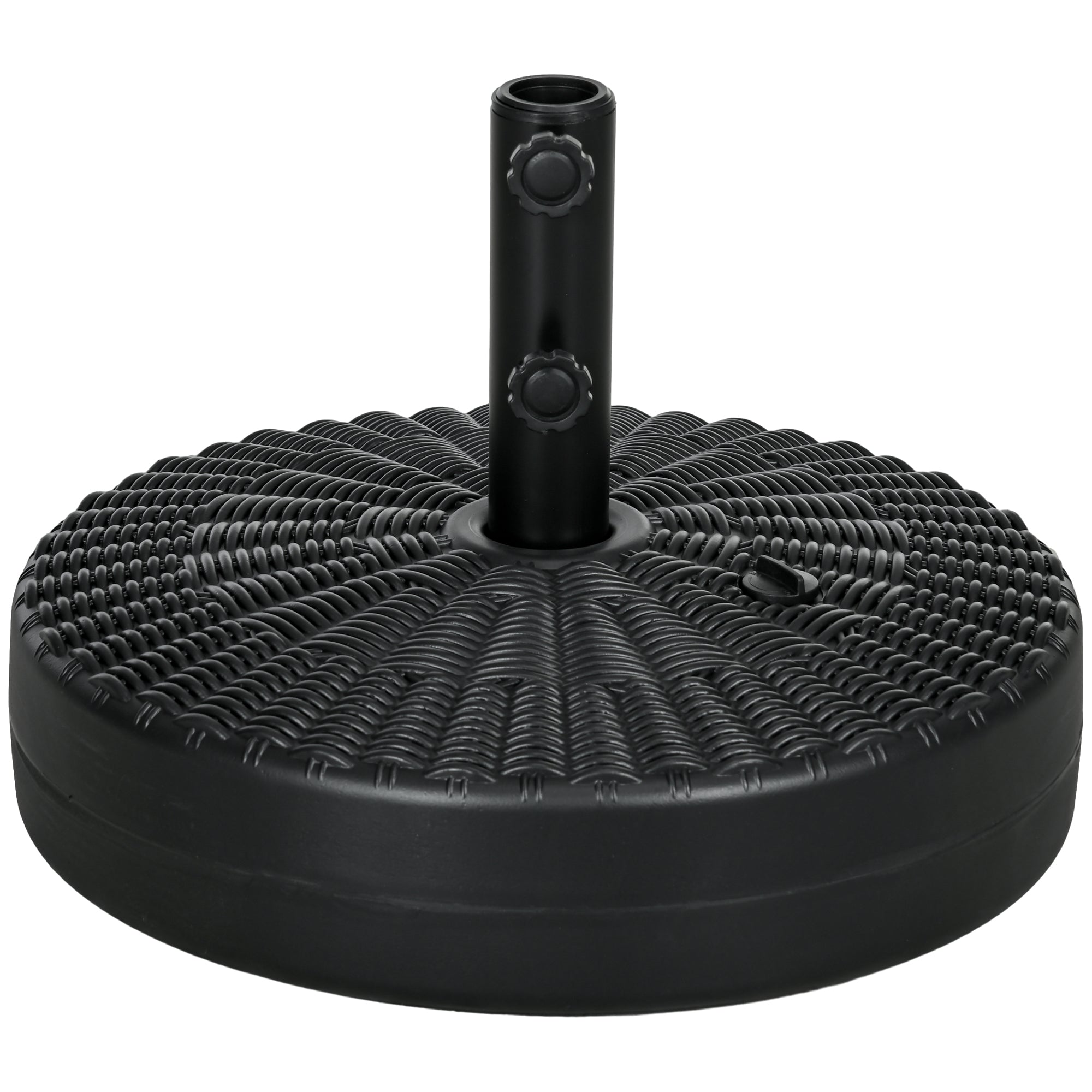 Bază pentru Umbrelă de Grădină 3 m cu Mânere Incorporate, din HDPE și Oțel, Ø51x36 cm, Negru