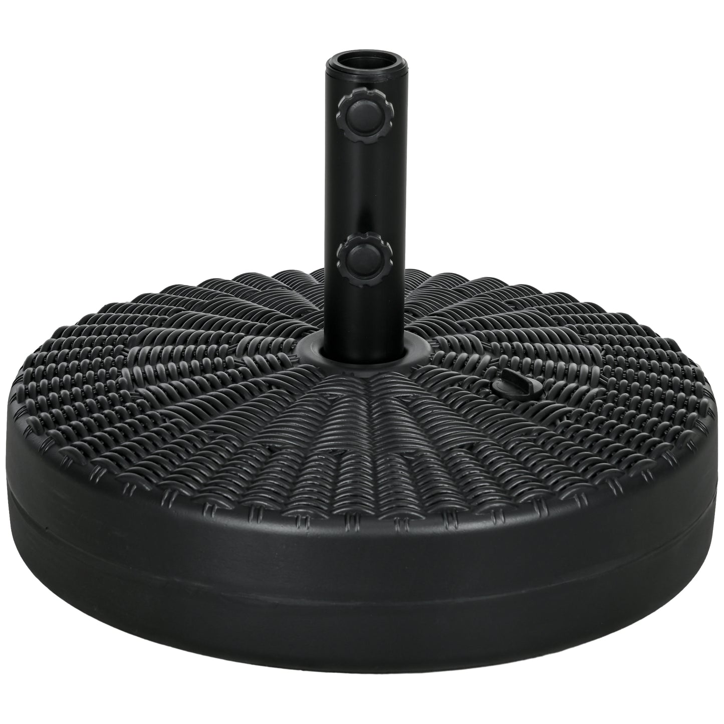Bază pentru Umbrelă de Grădină 3 m cu Mânere Incorporate, din HDPE și Oțel, Ø51x36 cm, Negru