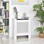 Mască de Calorifer din Lemn cu Grilaj Vertical, Paravan Decorativ pentru Radiator, Dimensiuni 78x82x19 cm, Alb Mat
