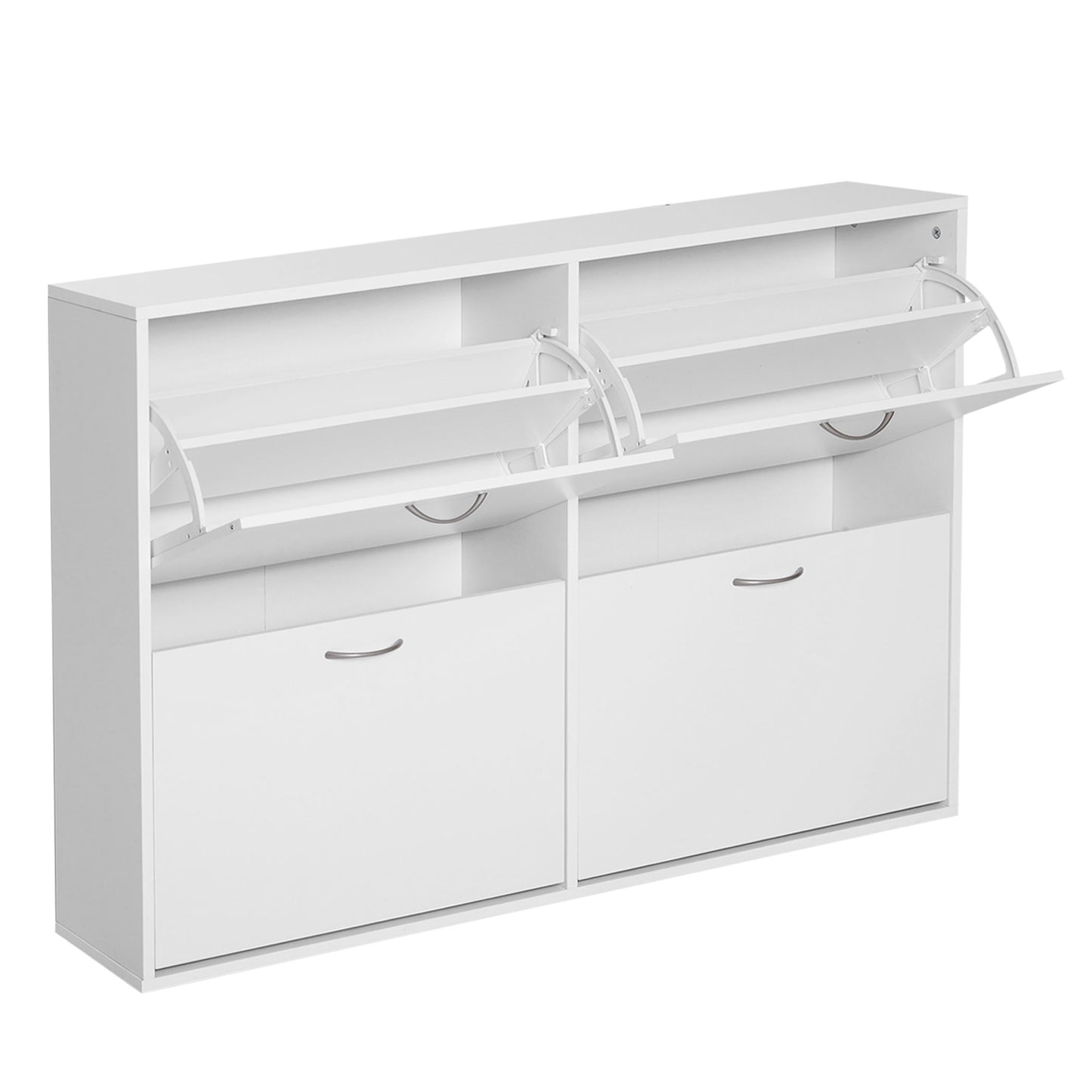 Dulap Pantofi Alb 120×24×81 cm – 24 Perechi, Design Lemn Compact