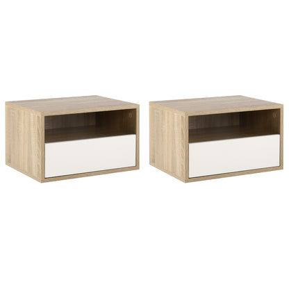 Noptiere Suspendate – Set 2 cu Sertar si Raft