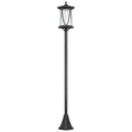 Lampadar Solar cu 6h Autonomie și Ancorare în Sol, Lampadar de Exterior din Policarbonat și ABS IP44, 17x17x127 cm, Negru
