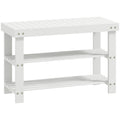 Pantofar tip Băncuță pentru Hol cu 3 Niveluri, 70x28x45 cm, Lemn natural
