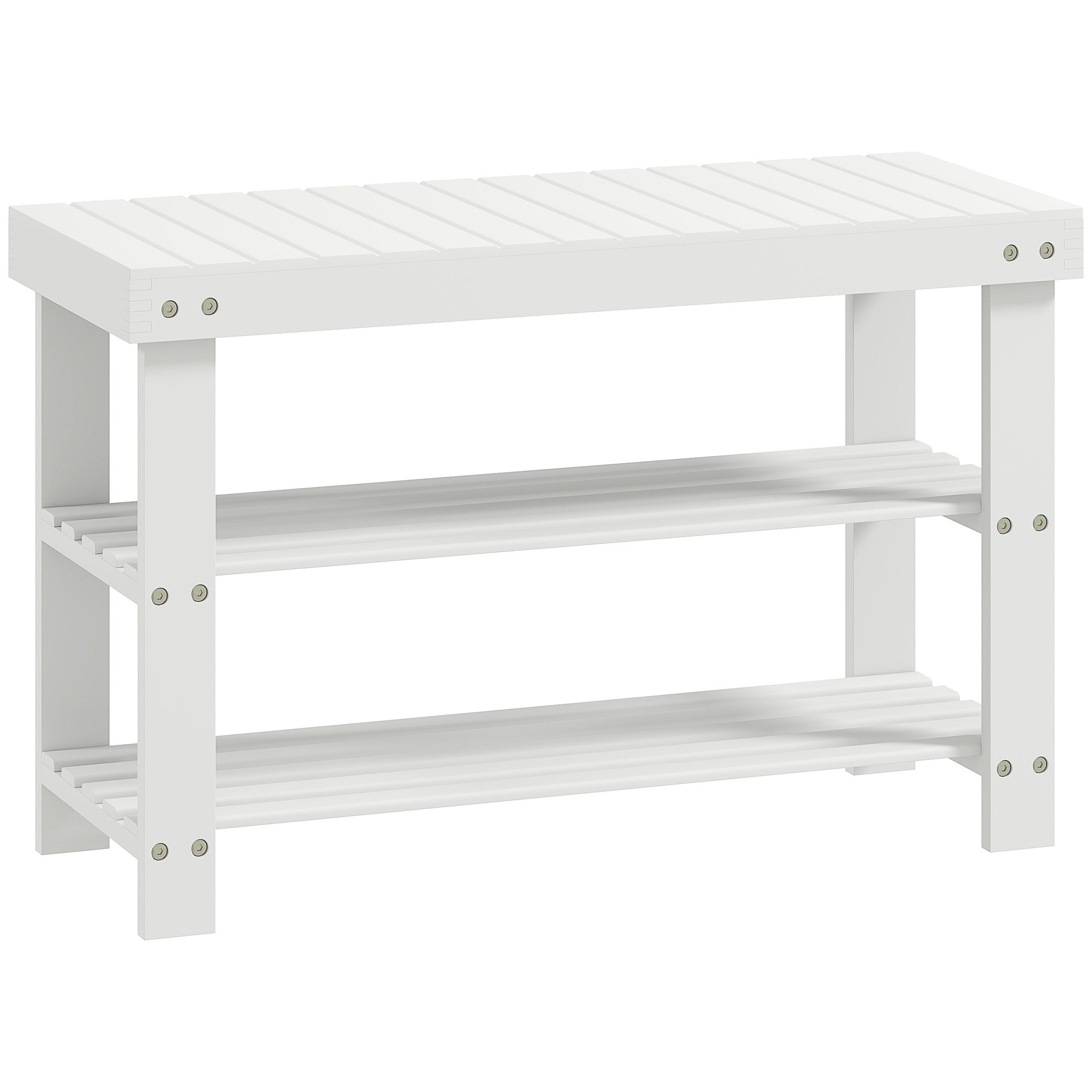 Pantofar tip Băncuță pentru Hol cu 3 Niveluri, 70x28x45 cm, Lemn natural