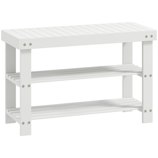 Pantofar tip Băncuță pentru Hol cu 3 Niveluri, 70x28x45 cm, Lemn natural