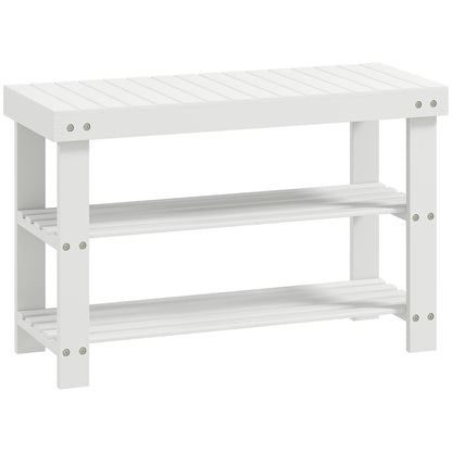 Pantofar tip Băncuță pentru Hol cu 3 Niveluri, 70x28x45 cm, Lemn natural