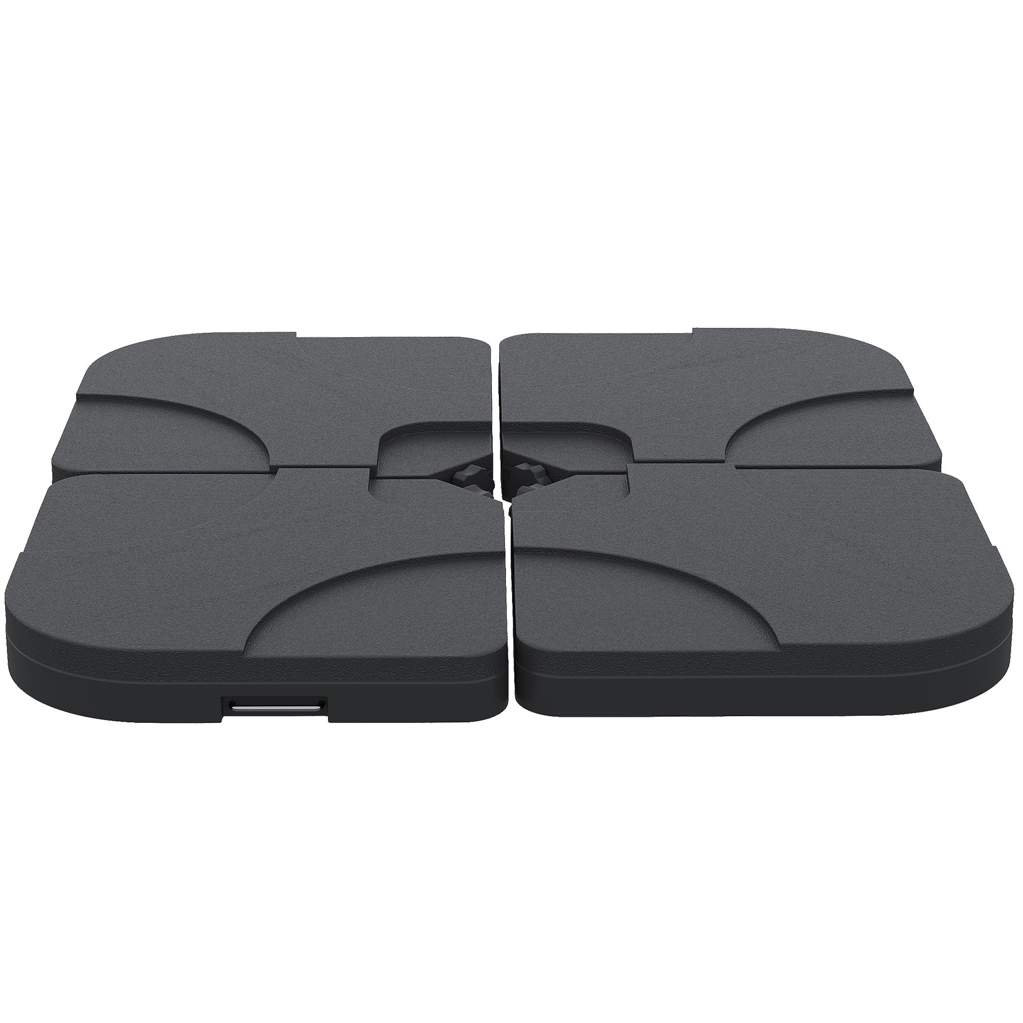 Set 4buc Baza pentru Umbrela de Gradina in Plastic 50 × 50 × 7.5cm