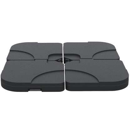 Set 4buc Baza pentru Umbrela de Gradina in Plastic 50 × 50 × 7.5cm