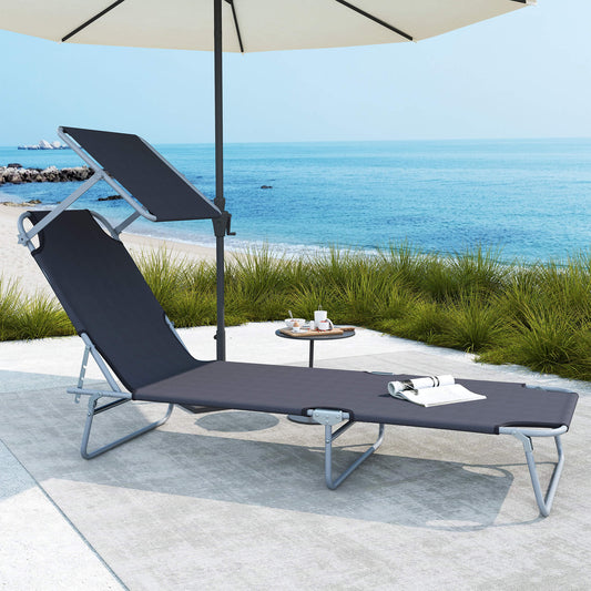 scaun cu parasolar, 187x58x50 cm, gri