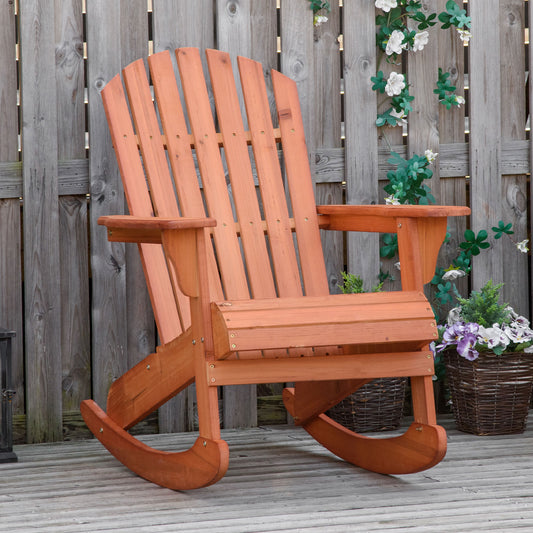 Scaun Adirondack Impermeabil din Lemn pentru Grădină și Exterior, 77x94x97 cm, Lemn Natural