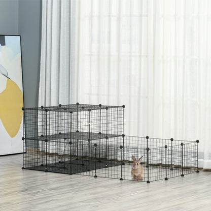 tarc Modular Iepuri – 175×105×70 cm, Metal cu Accesorii