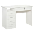 Birou Lemn Alb 110×50×76 cm – 2 Sertare & inchidere cu Cheie
