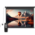 Ecran pentru Proiector 100" Format 4:3 Reglabil cu Telecomandă, 203x152cm, Negru