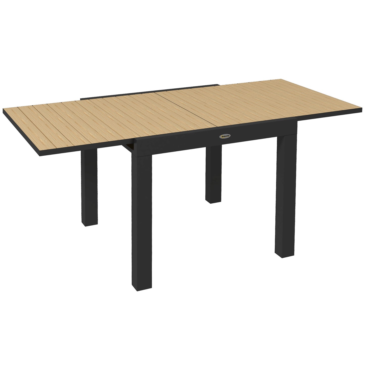 Masă extensibilă pentru terasă, cu 4-6 locuri, 81-162 cm