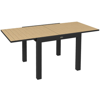 Masă extensibilă pentru terasă, cu 4-6 locuri, 81-162 cm