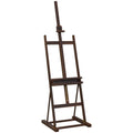 Șevalet pentru Pictori Reglabil din Lemn de Fag cu Compartiment, 53 x 50,5 x 171-230 cm, Caffe