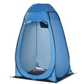 Cort de Dus pentru Camping, cu Fermuar, Geanta de Transport si Buzunar, 126x124x189 cm, Albastru