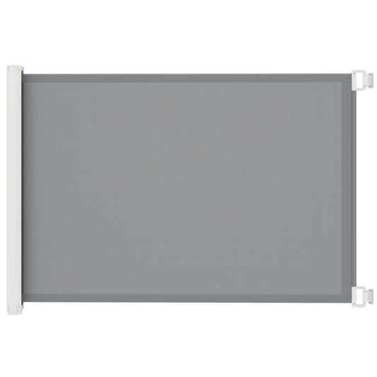 Cancellino per Cani Estensibile fino a 115 cm, in Poliestere e Acciaio, 115x82.5 cm, Bianco e Grigio