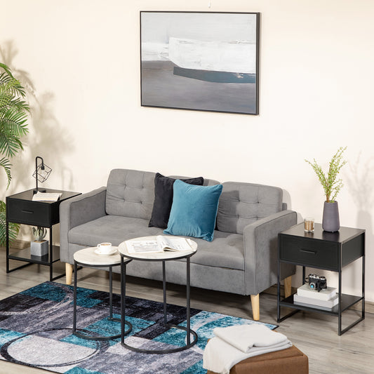 Noptiere Moderne (set 2 buc) cu sertar si raft