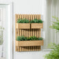 Jardiniera Lemn Exterior – Verticala cu 3 Ghivece Detasabile