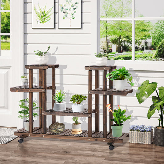 Raft pentru Flori – 4 Niveluri Lemn pentru Interior sau Gradina