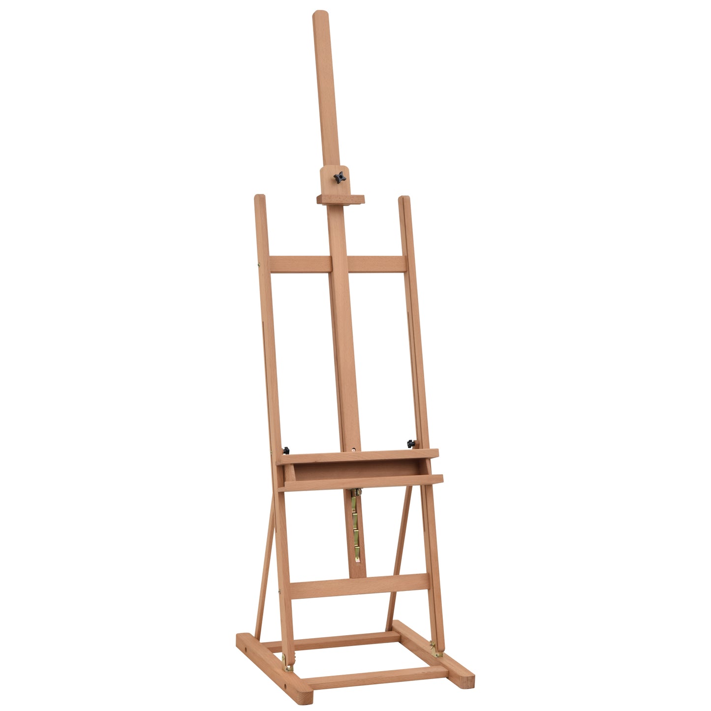 Șevalet Reglabil din Lemn de Fag pentru Pictură cu Compartiment de Depozitare, 53x50.5x171-230cm