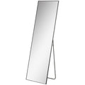 Oglindă de Podea sau de Perete, cu Ramă din Metal și Aliaj de Aluminiu, 50x2x161,5 cm, Negru