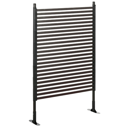 Gard modular autoportant, separator de grădină din oțel, 93x22x150 cm, maro