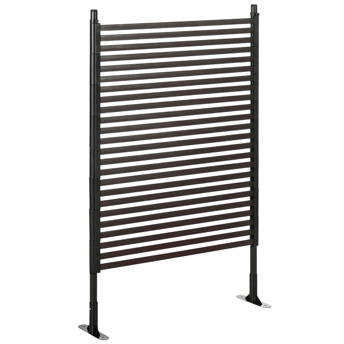 Gard modular autoportant, separator de grădină din oțel, 93x22x150 cm, maro