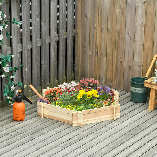 Pat de Gradina fara Baza si cu Structura de blocare, din Lemn, 100x92x16cm