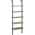 Biblioteca Industriala cu Scara – 5 Niveluri 60×30×184,5 cm