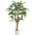 Plantă Artificială Banian cu Ramuri Modelabile din PEVA și Lemn, 65 x 65 x 150 cm, Verde