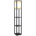 Lampa Pom cu Librarie 3 Niveluri Negru 26 x 26 x 160 cm