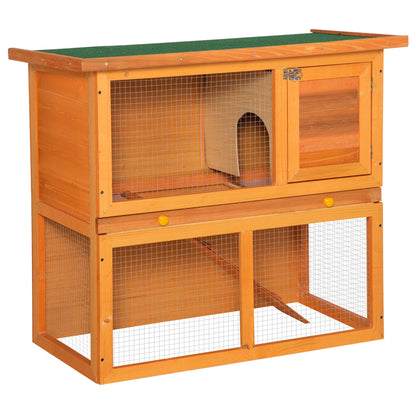 Cusca Iepuri Exterior 90×45×80 cm – Lemn de Brad Rezistent