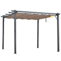 Foisor Pergola de Gradina 3x3 m cu Acoperis Retractabil