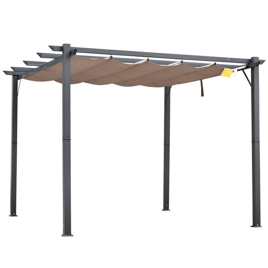 Foisor Pergola de Gradina 3x3 m cu Acoperis Retractabil