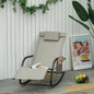Sezlong Balansoar de Gradina cu buzunar lateral si pernuta, in Metal 62L x 88L x 165Hcm