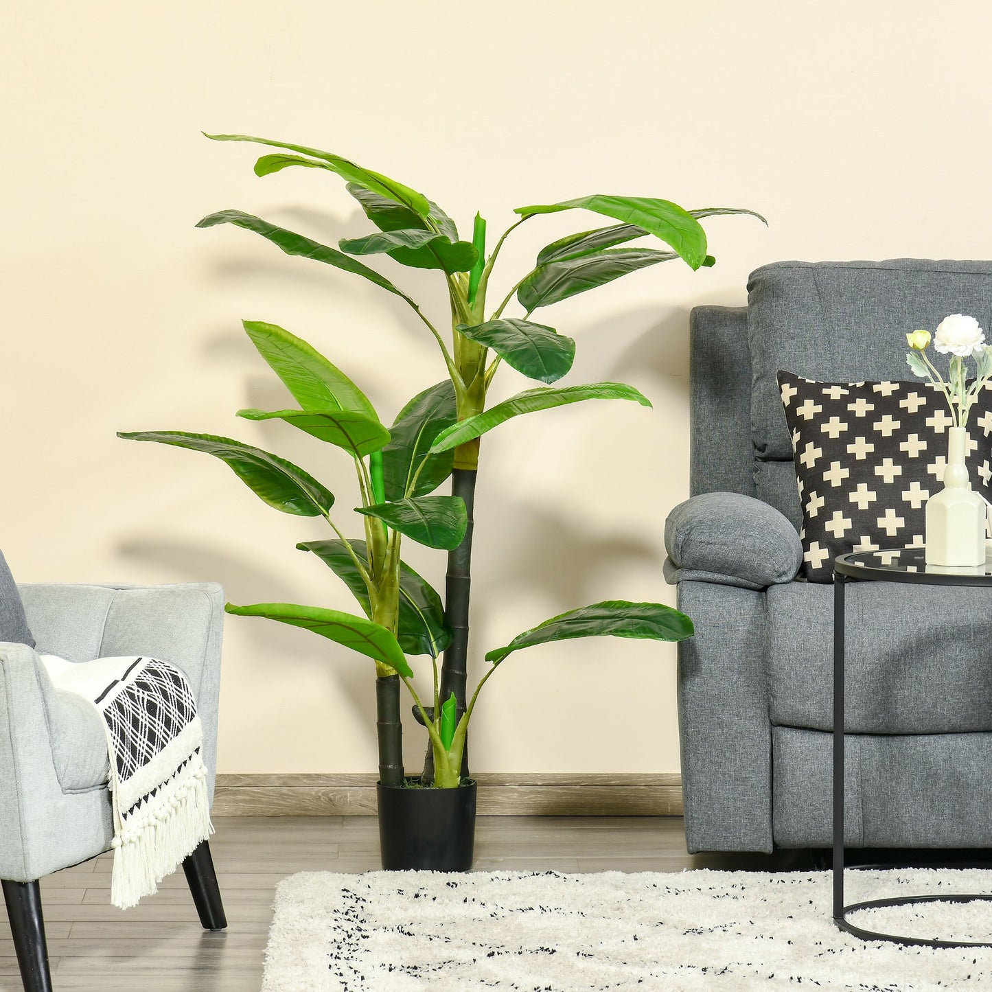 Bananier Planta in Ghiveci, Bananier Artificial, Planta Artificiala de Interior si Exterior, 150 cm