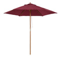 Umbrela din lemn pentru soare, bordo, Φ2.5m