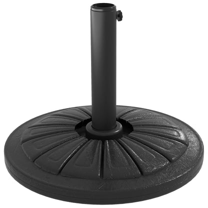 Bază Rotundă pentru Umbrelă Ø43cm, 13kg din Ciment pentru Stâlpi de 38mm și 48mm, Negru