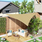 Cort Parasolar Triunghiulare din HDPE, Culoarea nisipului, 3x3x3m