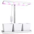 Lampă pentru Plante cu 30 de Lumini LED și 3 Vase 31.8x13.4x35.6 cm Alb