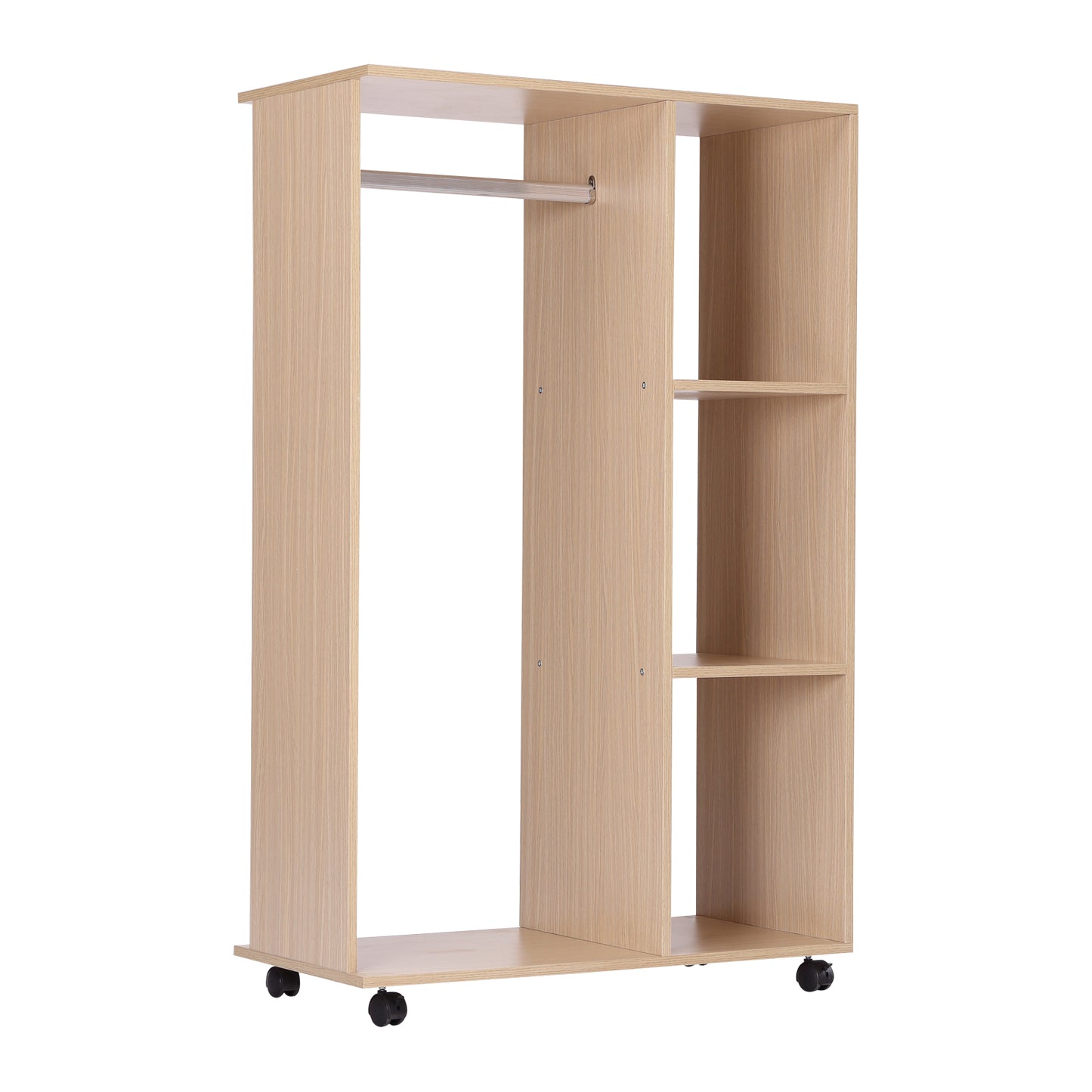dulap deschis cu cuier si 3 rafturi, 80 x 40 x 128 cm