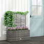 Pat De Flori De Sine Statator Pentru Gradina, Jardiniera Pentru Plante Cataratoare 84x30x107cm Gri Deschis