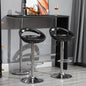 set 2 scaune de bar, plastic ABS, negru