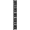 Raft Bibliotecă Pentru CD-uri cu 12 Polițe pentru 204 CD-uri, din MDF și PAL, 21 x 20 x 175 cm, Gri