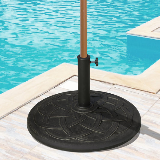 Baza pentru Umbrela din Rasina 19 kg cu Decoratiuni si Cuplaj, Rezistenta la Rugina, Φ54.5cm, Bronz