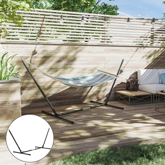 Suport Schelet pentru Hamac Reglabil Max. 120 Kg, Negru, 313-388x109x116cm