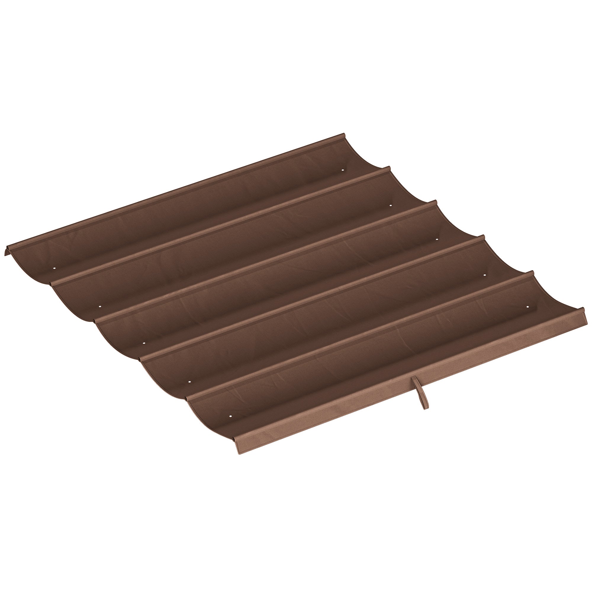 Acoperiș pentru pergolă gazebo cu 10 orificii de drenaj, din poliester, 250x255 cm, pentru pergolă 3x3 m, culoare cafea